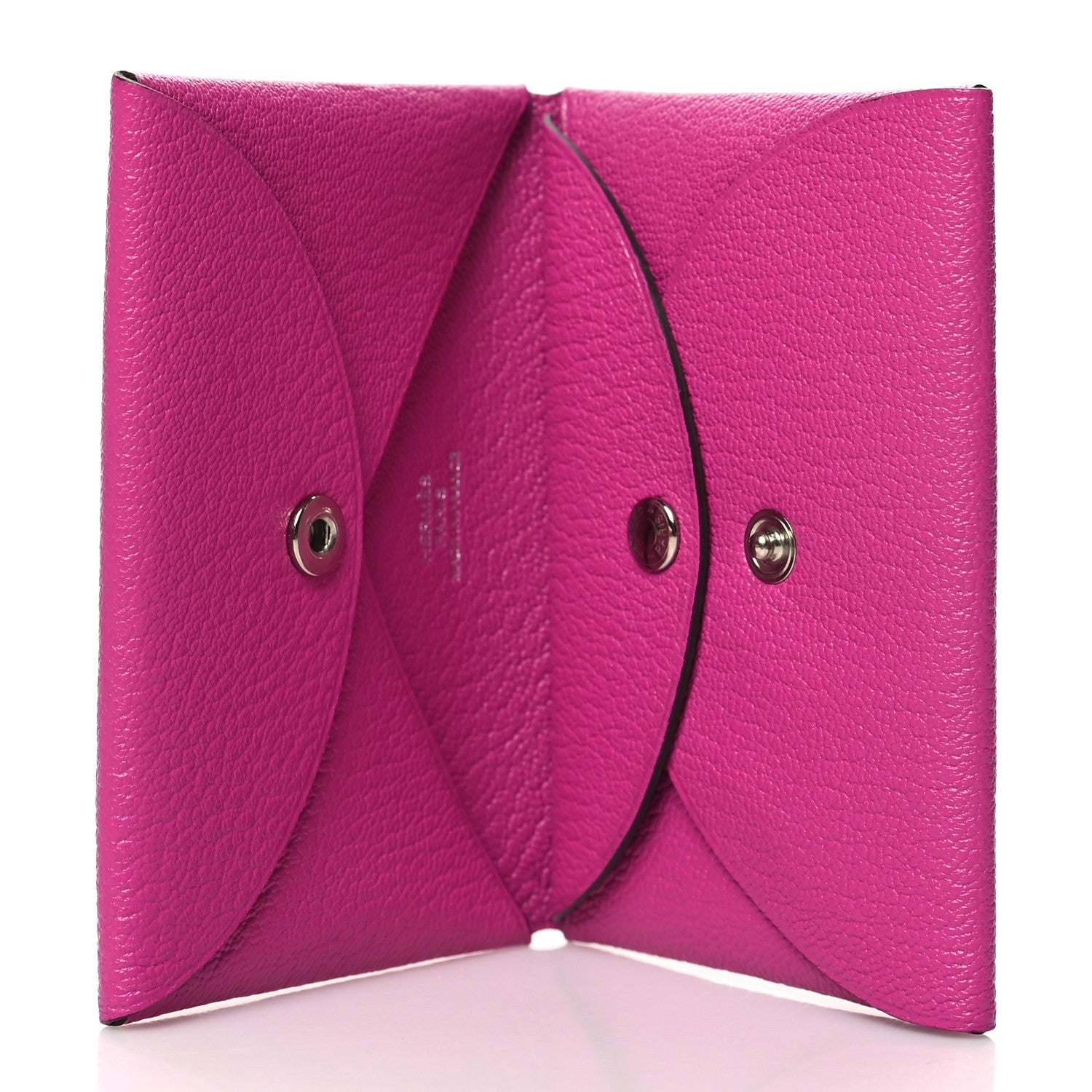 Hermes Chevre Mysore Calvi Duo Card Case Rose Pourpre 5 of 12