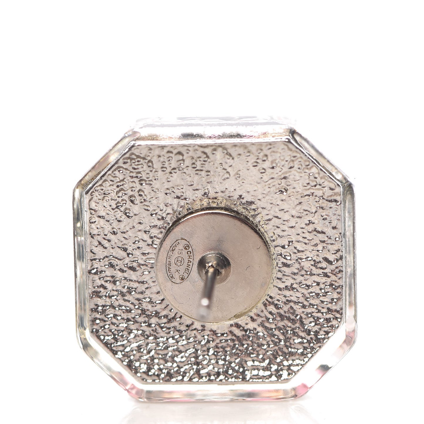 Crystal CC Square Charm Earrings