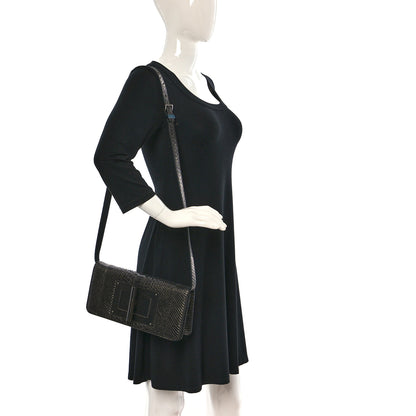 Tom Ford Snakeskin Natalia East-West Shoulder Bag Black 2 of 8