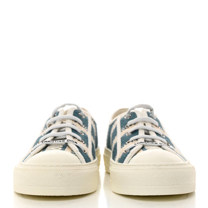 Christian Dior Cotton D-Stripes Walk'N'Dior Low Top Sneakers 40 Deep Ocean 2 of 8