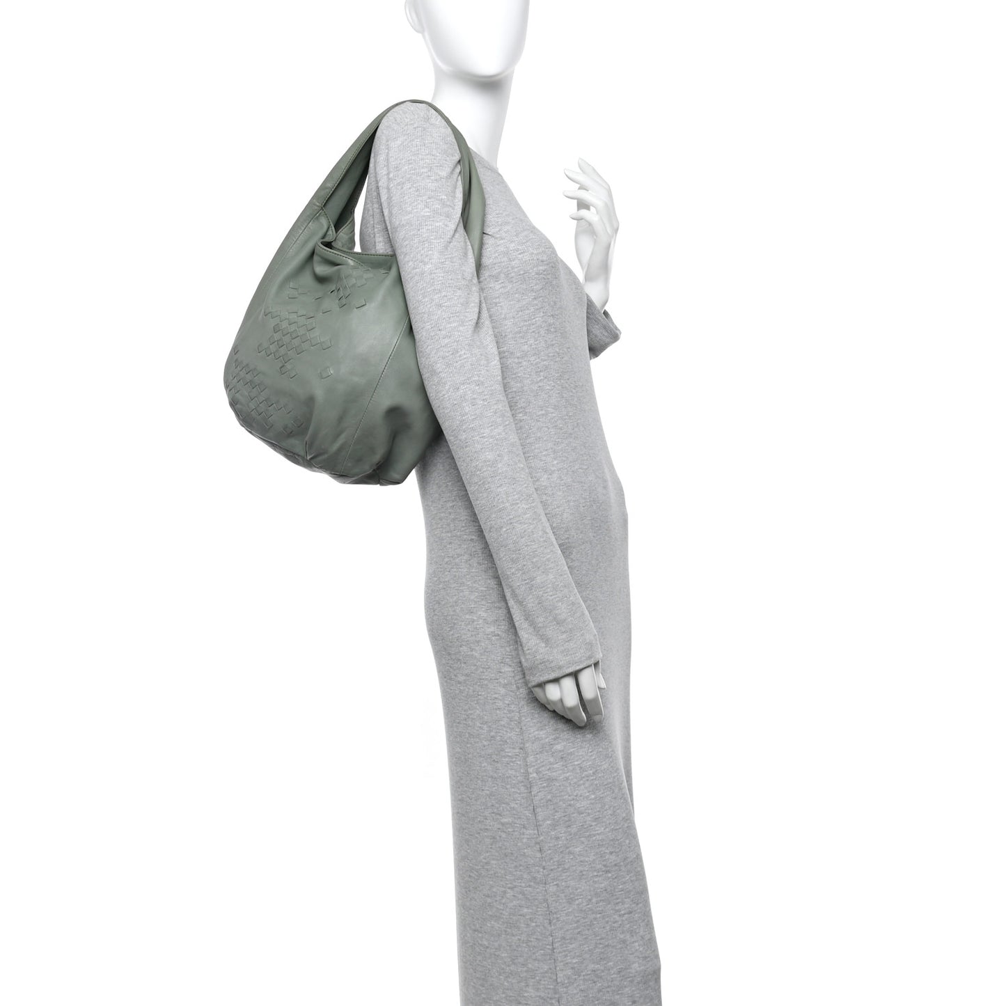 Nappa Woven Hobo Aloe