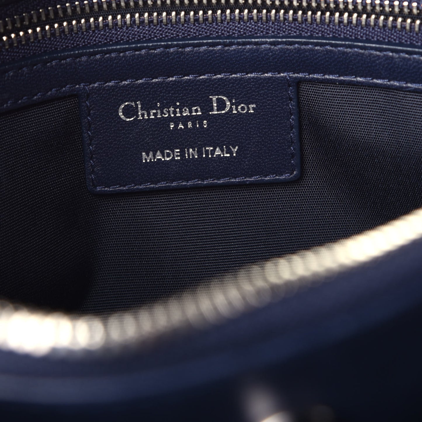 Lambskin Cannage Large Dior Soft Shopping Tote Navy