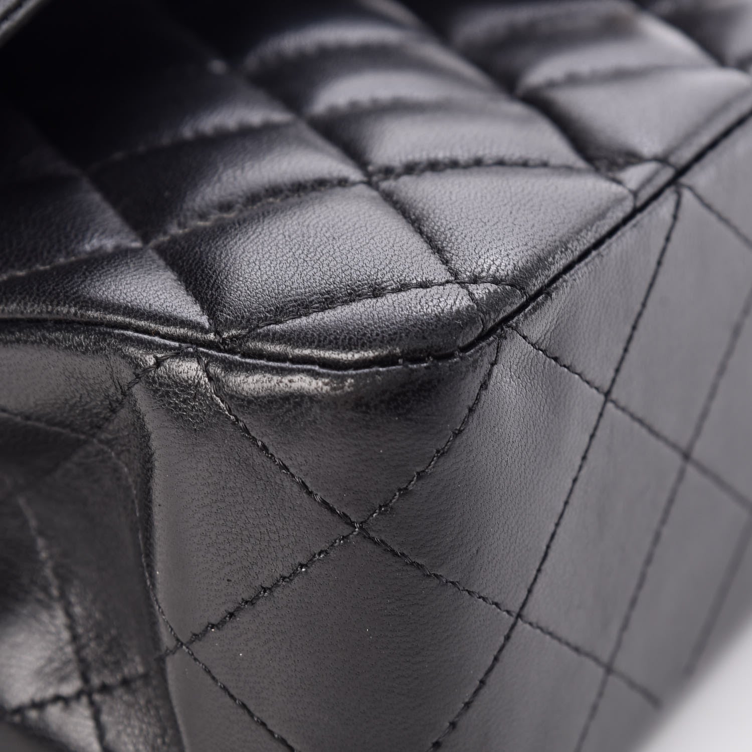 Chanel Lambskin Quilted Medium Double Flap Black 11 of 13