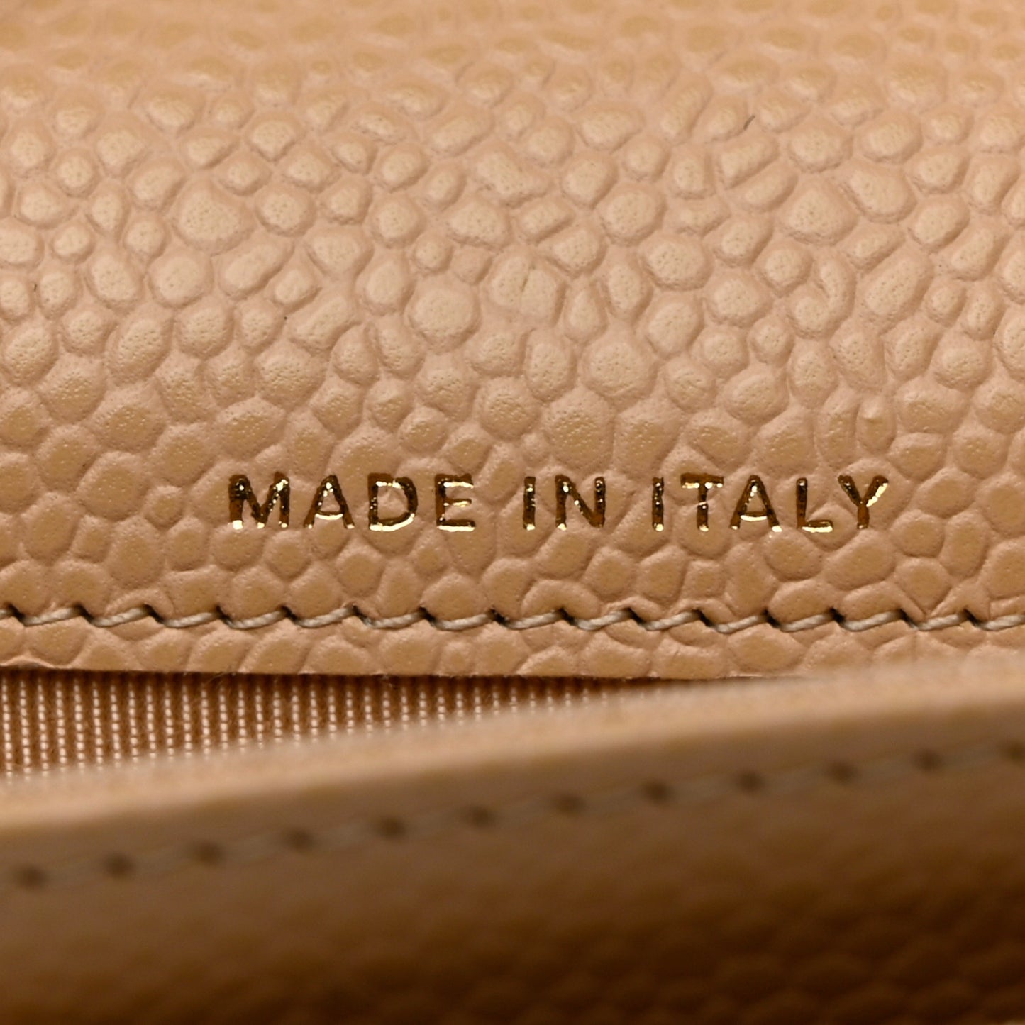 Caviar Quilted Card Holder Wallet Beige