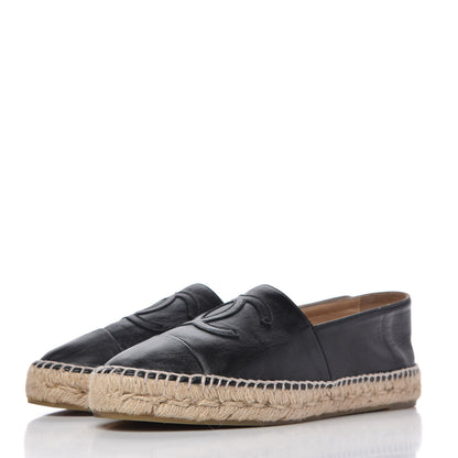 Chanel Lambskin CC Espadrilles 40 Black 3 of 9
