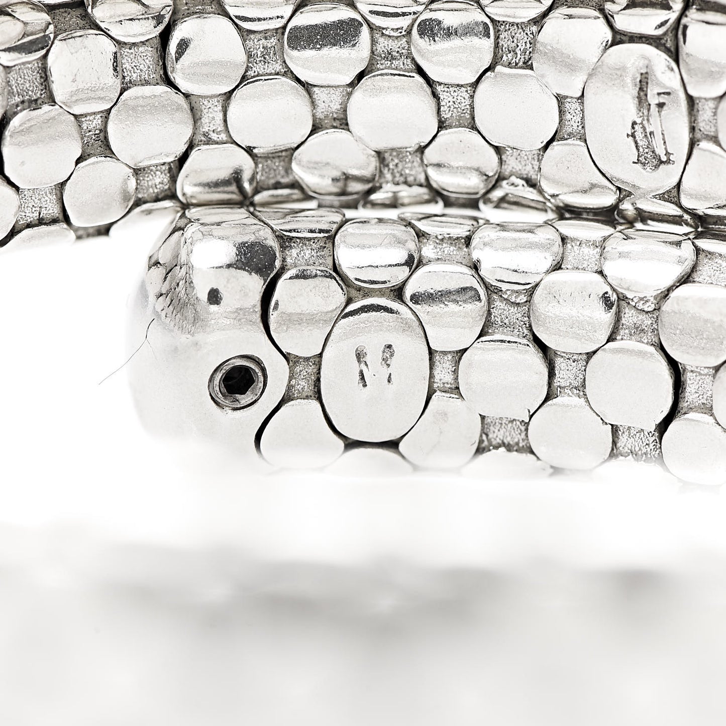 Sterling Silver Dot Double Coil Bracelet