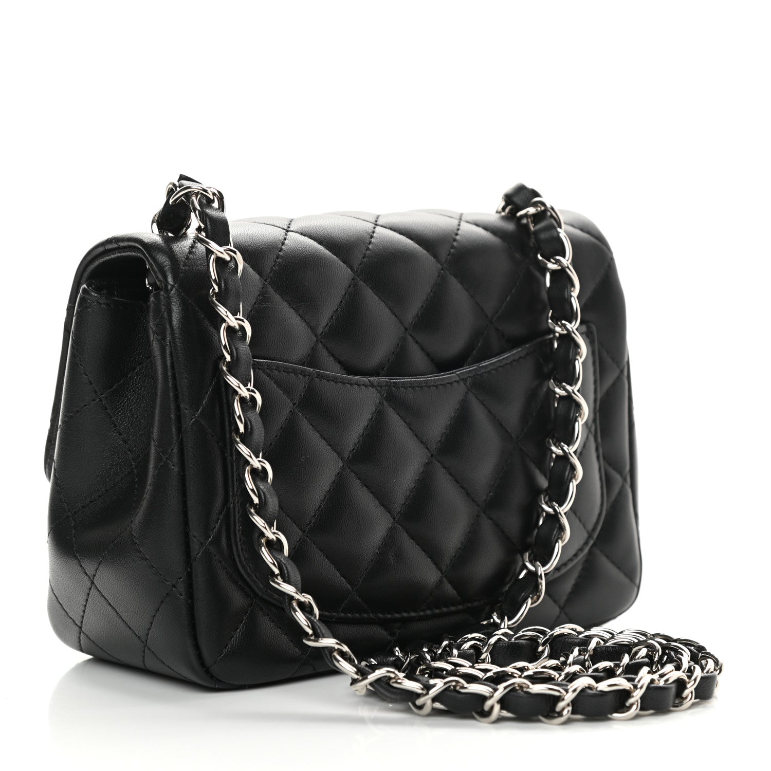 Chanel Lambskin Quilted Mini Square Flap Black 3 of 14