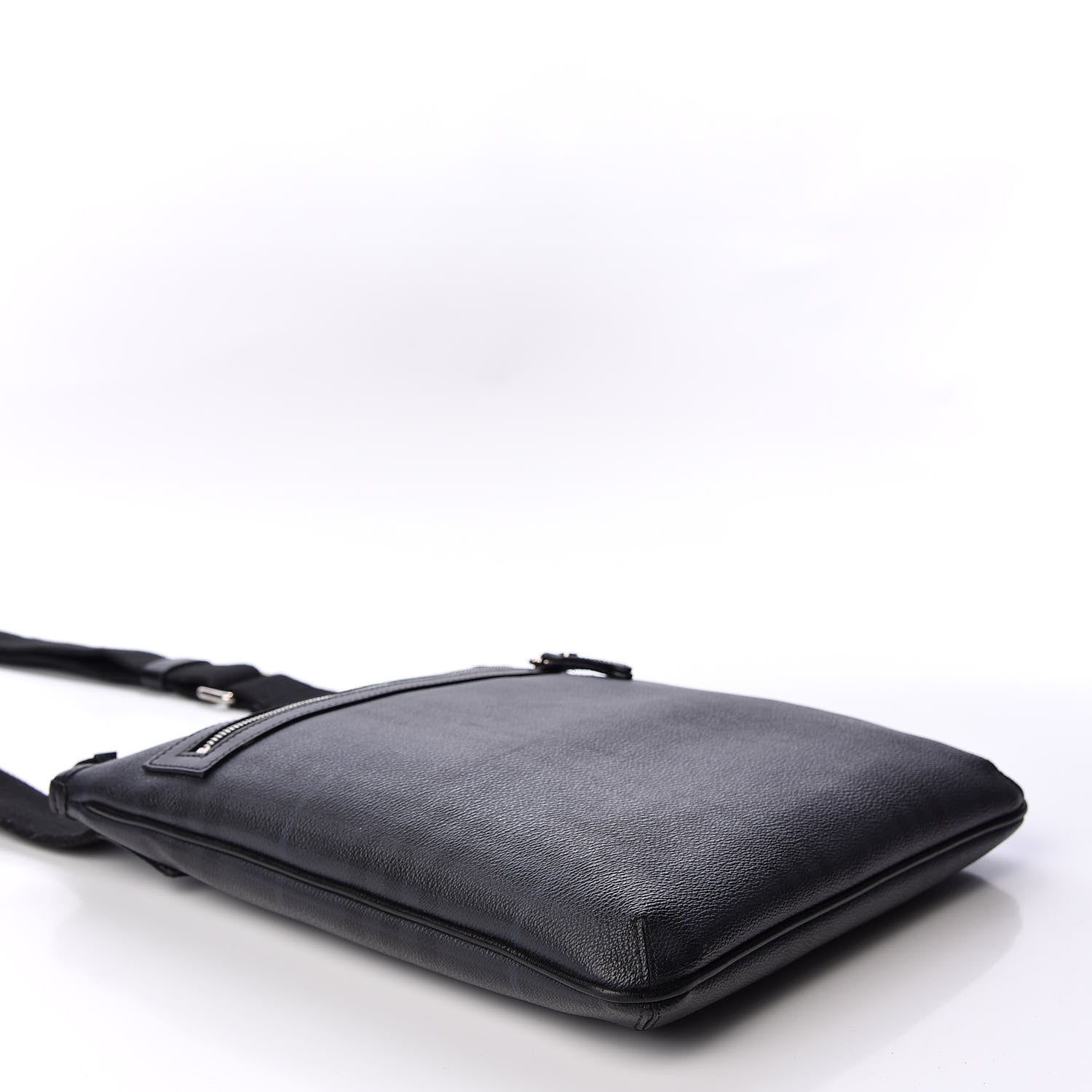Burberry Haymarket Check Crossbody Messenger Bag Blue Black 3 of 9
