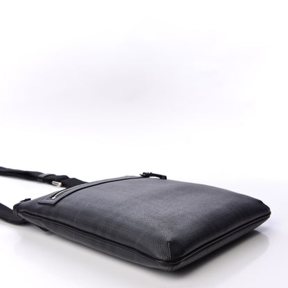 Burberry Haymarket Check Crossbody Messenger Bag Blue Black 3 of 9
