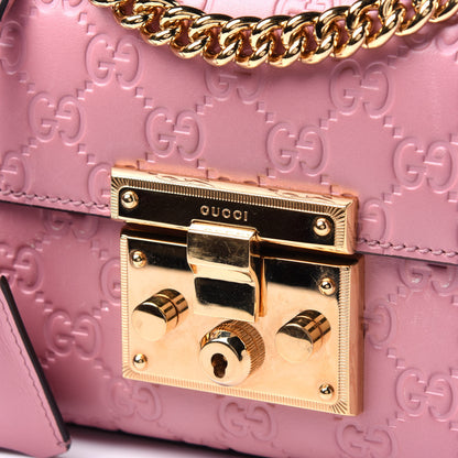 Gucci Guccissima Small Padlock Shoulder Bag Rose Baby Candy 11 of 12