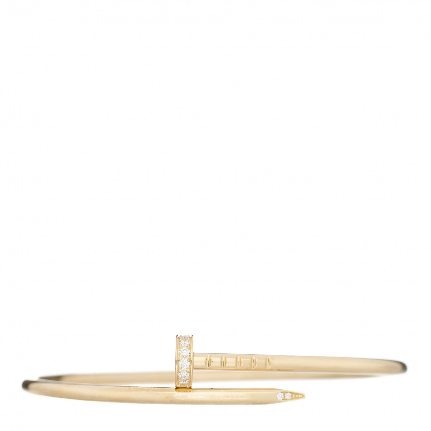 Cartier 18K Yellow Gold Diamond Small Juste Un Clou Bracelet 15 1 of 3
