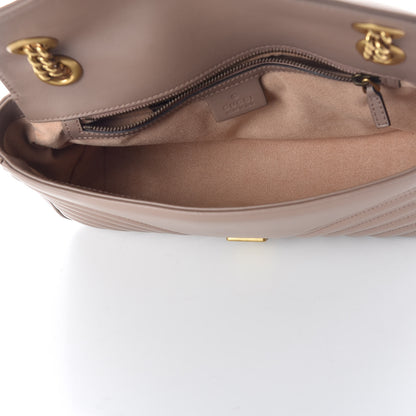 Gucci Calfskin Matelasse Small GG Marmont Shoulder Bag Porcelain Rose 7 of 9