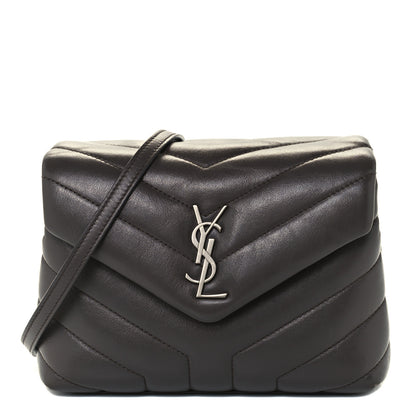 Saint Laurent Calfskin Y Quilted Monogram Toy Loulou Crossbody Bag Faggio 1 of 10