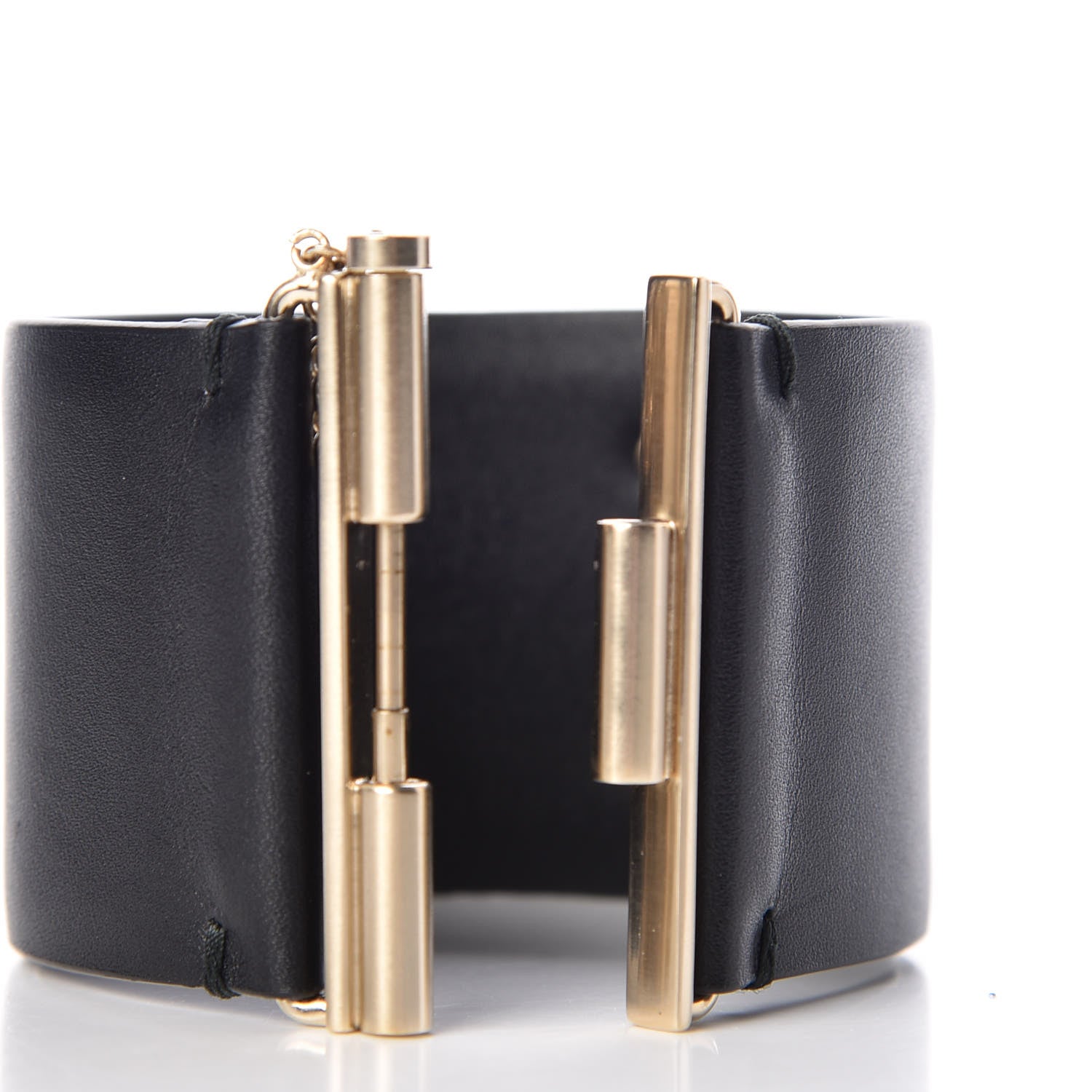 Chanel Calfskin CC Wide Cuff M Black 4 of 7
