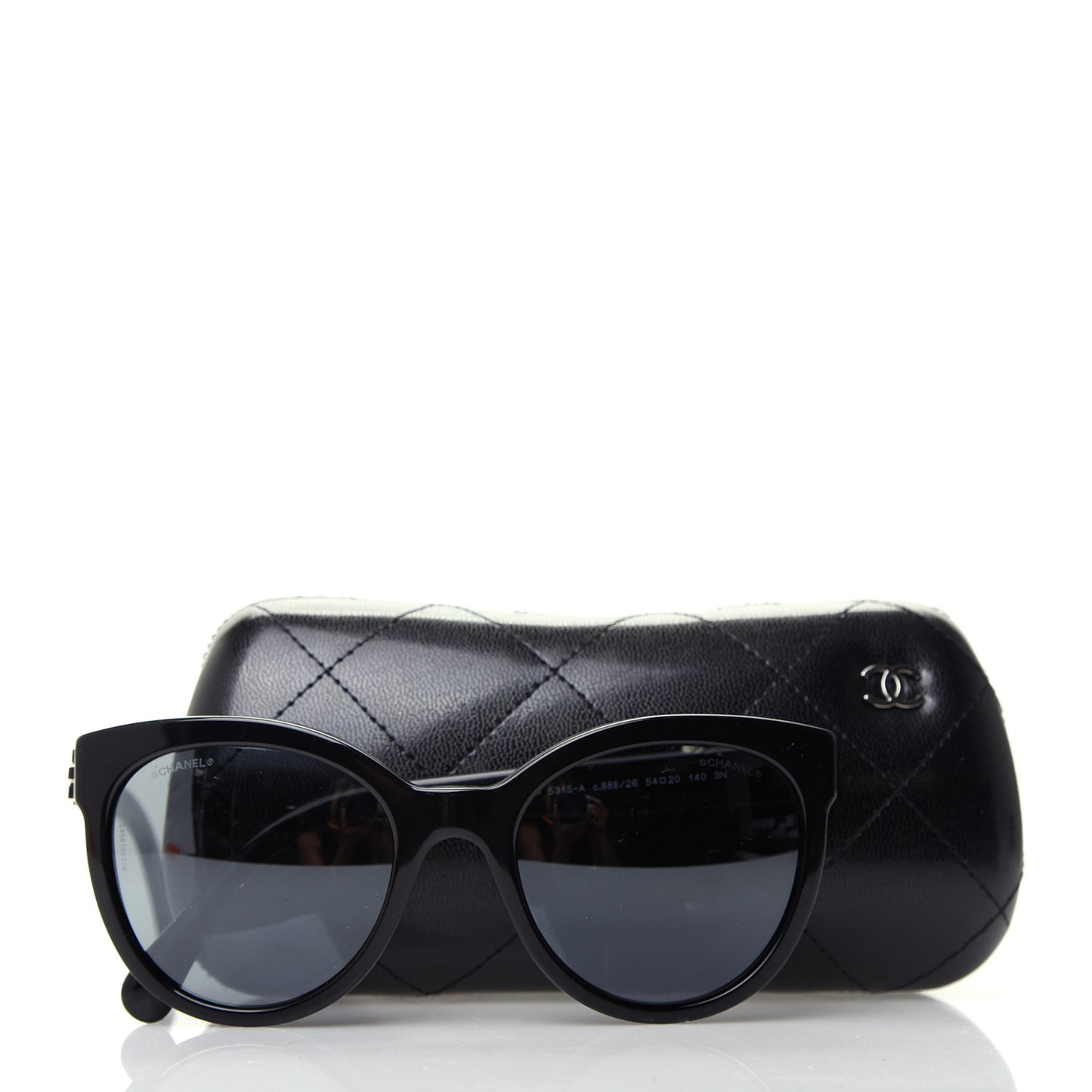 Acetate Pantos Signature CC Sunglasses 5315-A Black