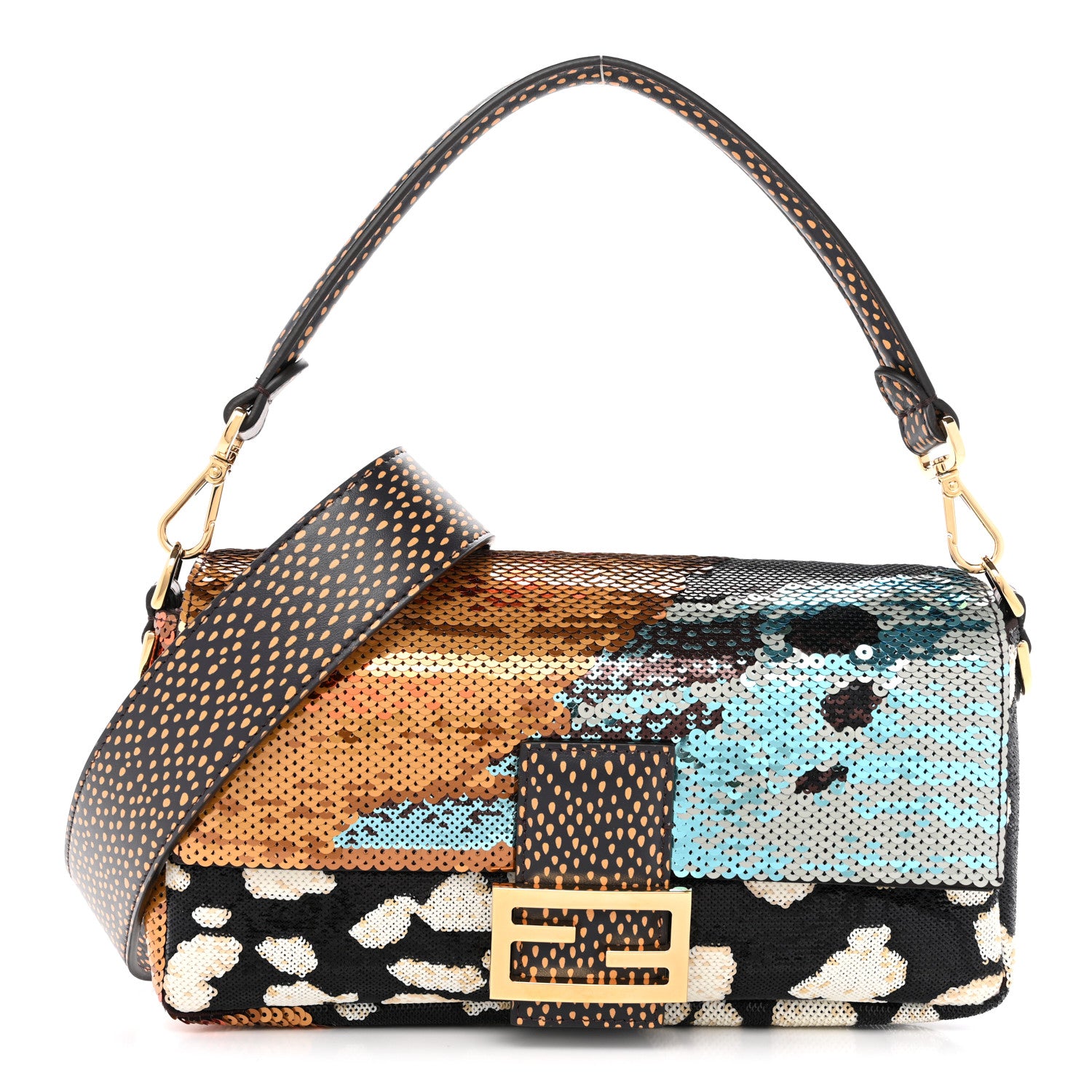 Fendi Night Butterfly Sequin Baguette Multicolor 1 of 11