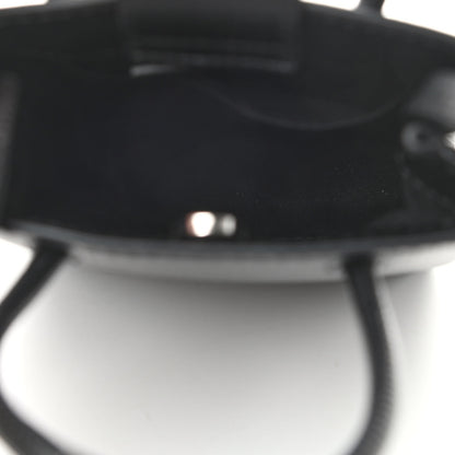 Balenciaga Squared Calfskin Logo Shopping Phone Holder Bag Black 5 of 10