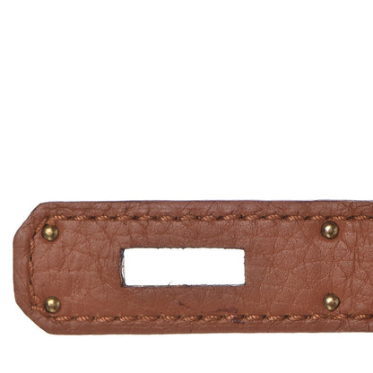 Hermes Taurillon Clemence Lizard Club Birkin 30 Gold Marron D'Inde 16 of 34