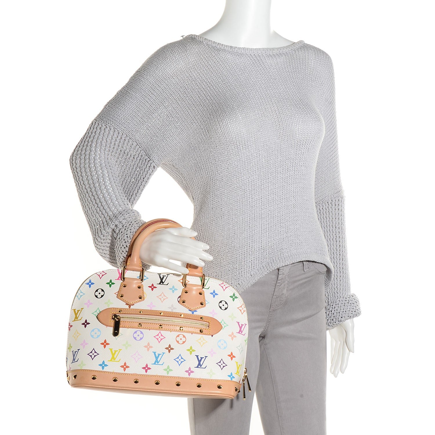 Louis Vuitton Monogram Multicolor Alma White 2 of 8