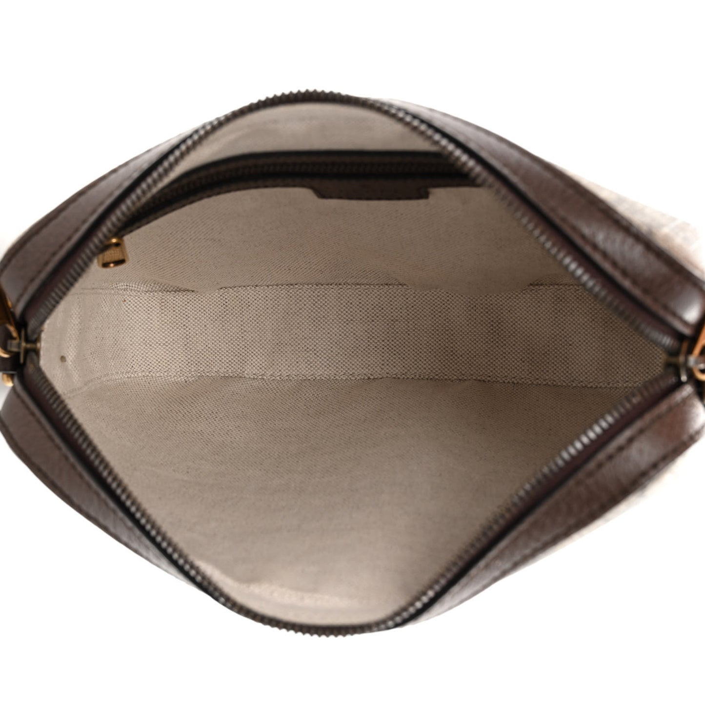 GG Supreme Monogram Textured Dollar Calfskin Web Ophidia Wristlet Shoulder Bag Beige Ebony New Acero