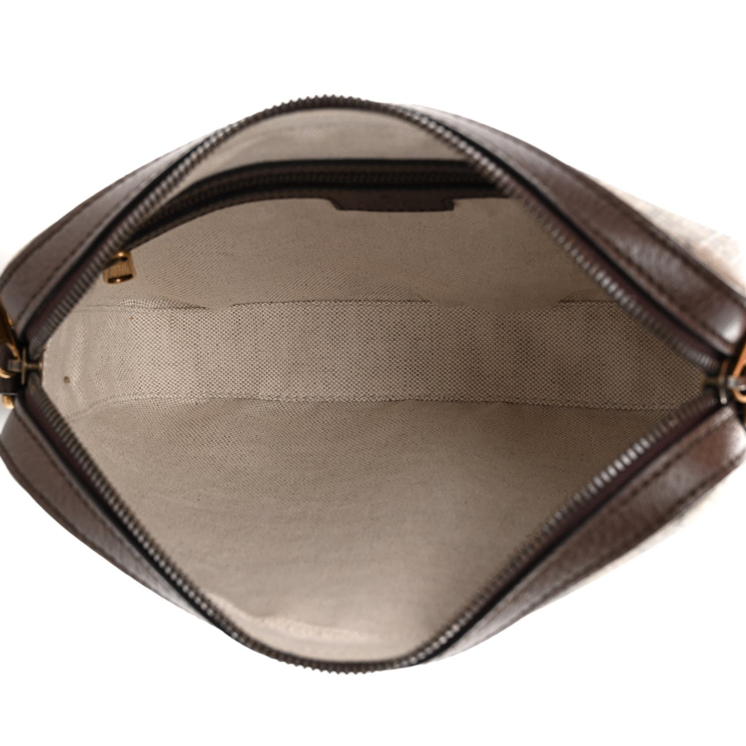 Gucci GG Supreme Monogram Textured Dollar Calfskin Web Ophidia Wristlet Shoulder Bag Beige Ebony New Acero 5 of 10