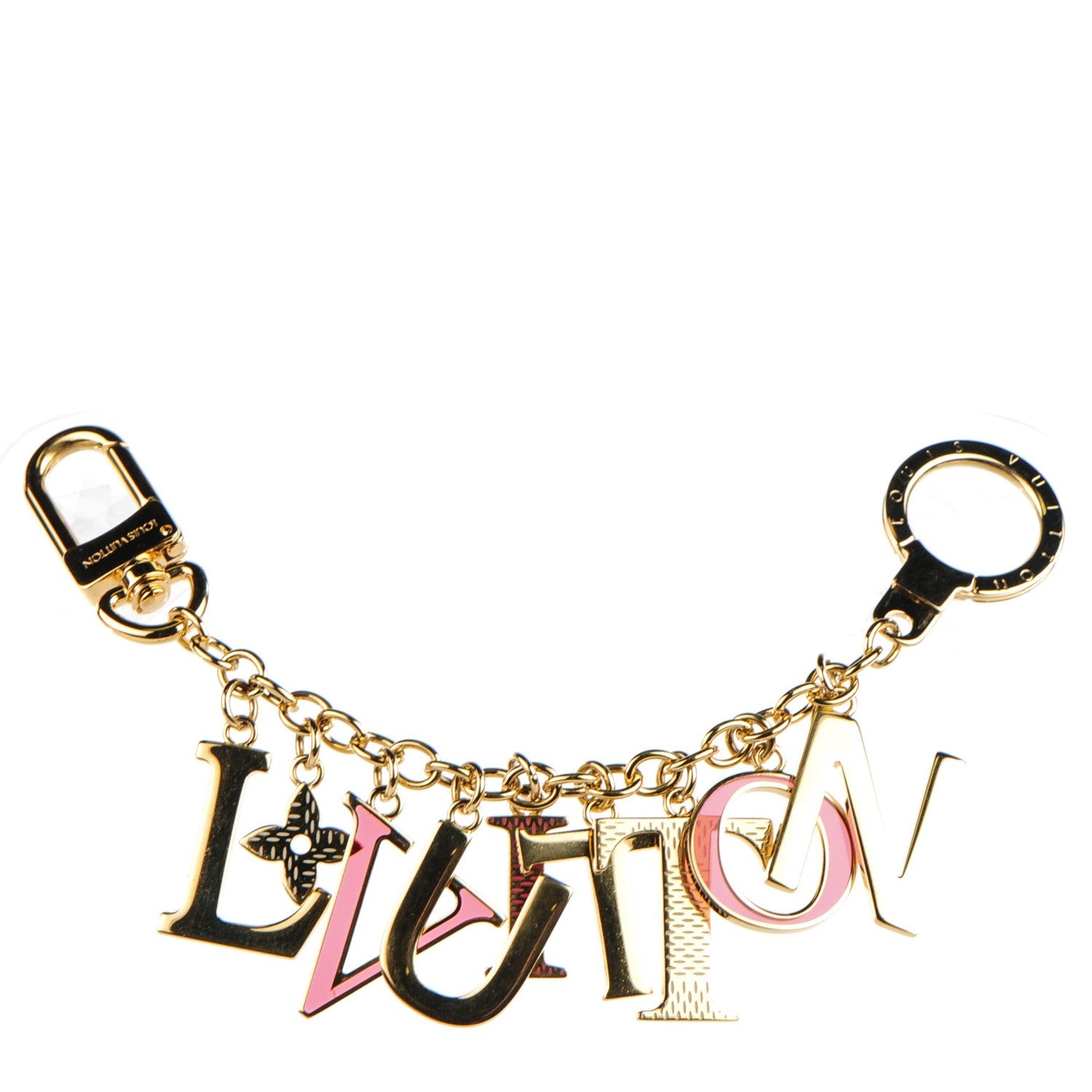 Louis Vuitton LV Tag Bag Charm Gold 1 of 6