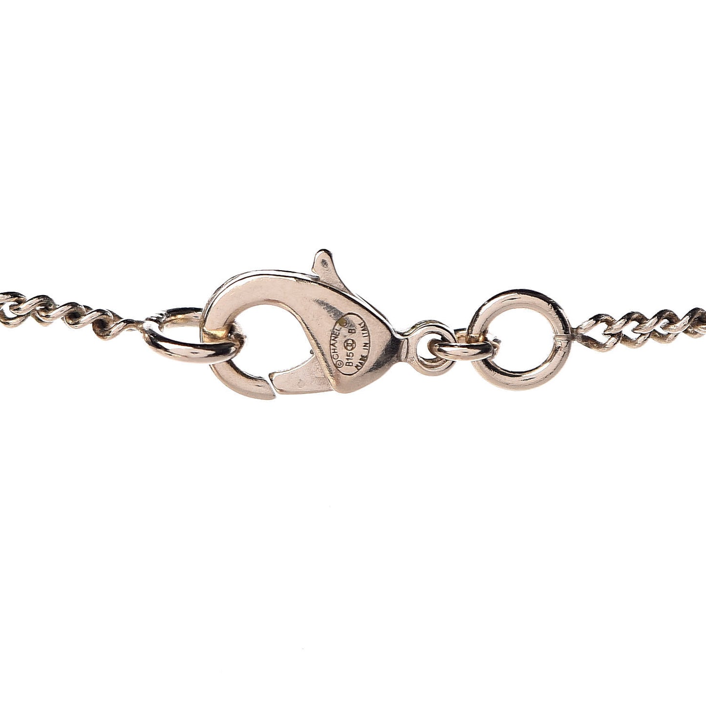 Pearl CC Drop Necklace Gold