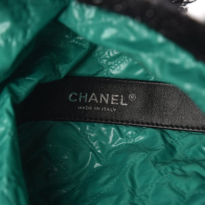Chanel Tweed Resin Strass Large Robot Shopping Bag Black 5 of 9