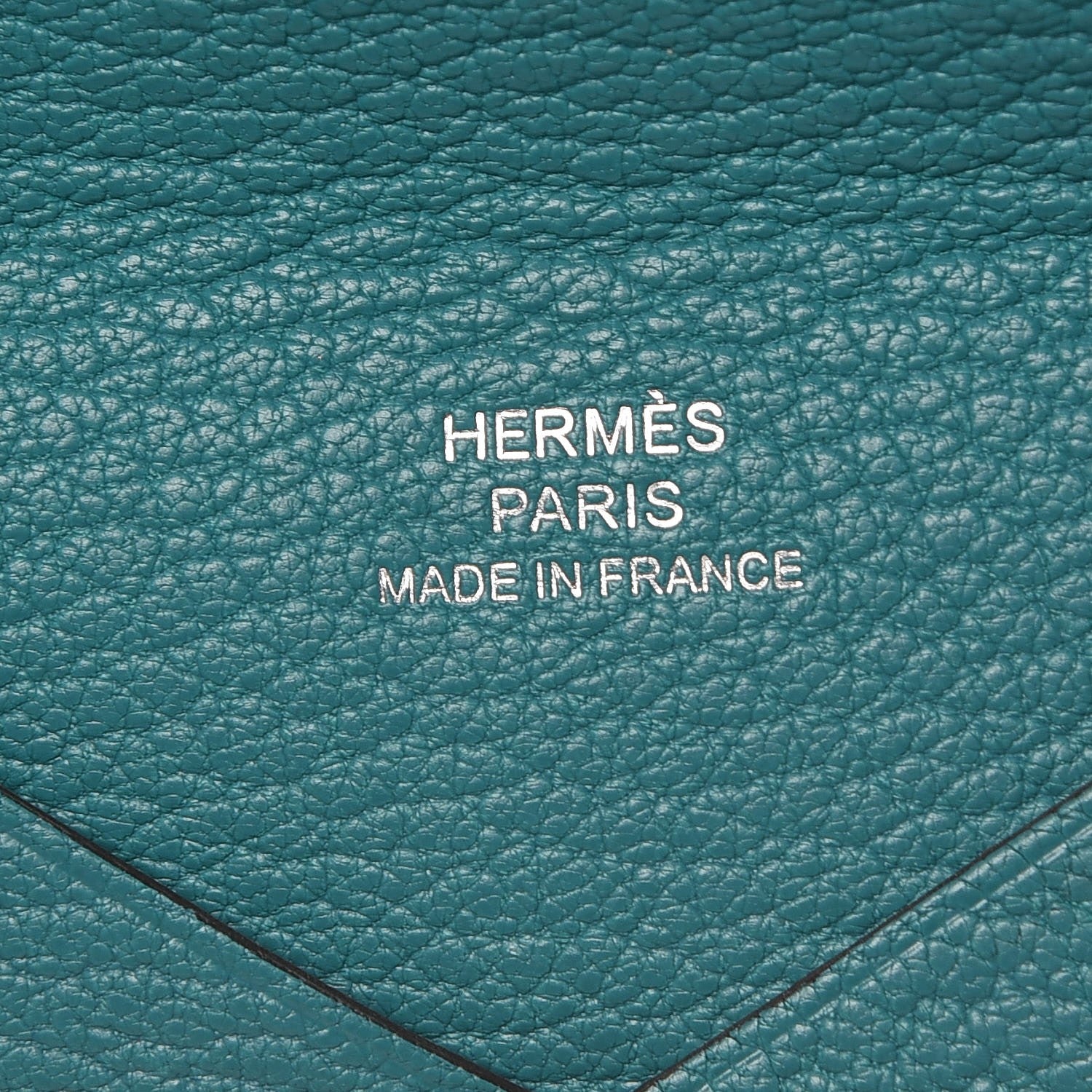 Hermes Chevre Mysore Calvi Card Case Bleu Paon 6 of 7