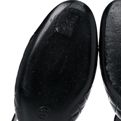 Chanel Patent Lambskin Quilted Cap Toe Ballerina Flats 41 Black 9 of 9