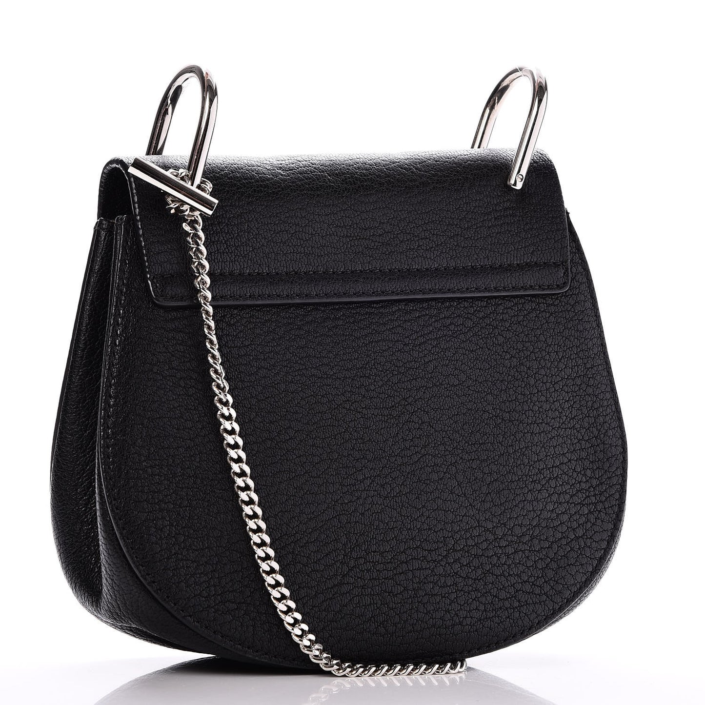 Grained Lambskin Mini Drew Shoulder Bag Black