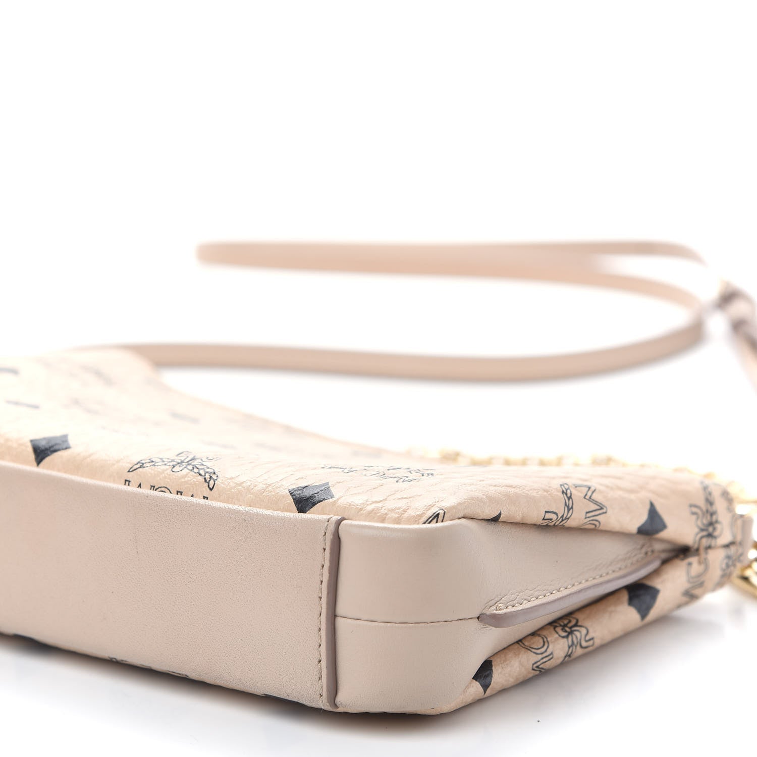 MCM Visetos Medium Millie Chain Crossbody Bag Beige 9 of 9