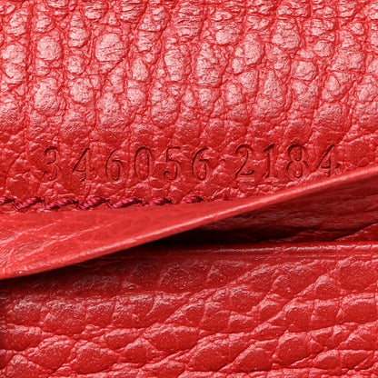 Gucci Monogram Dollar Calfskin Zip Around French Flap Wallet Beige Ebony Rosso 8 of 8