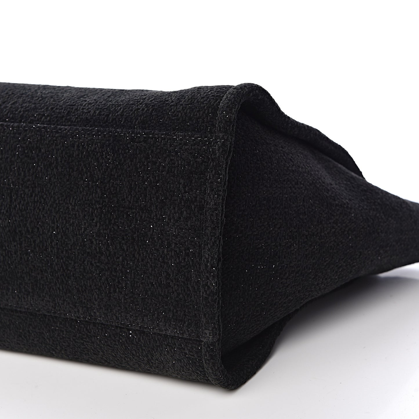 Lurex Boucle Medium Deauville Tote Black