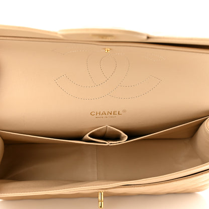 Chanel Caviar Quilted Jumbo Double Flap Beige Clair 5 of 11