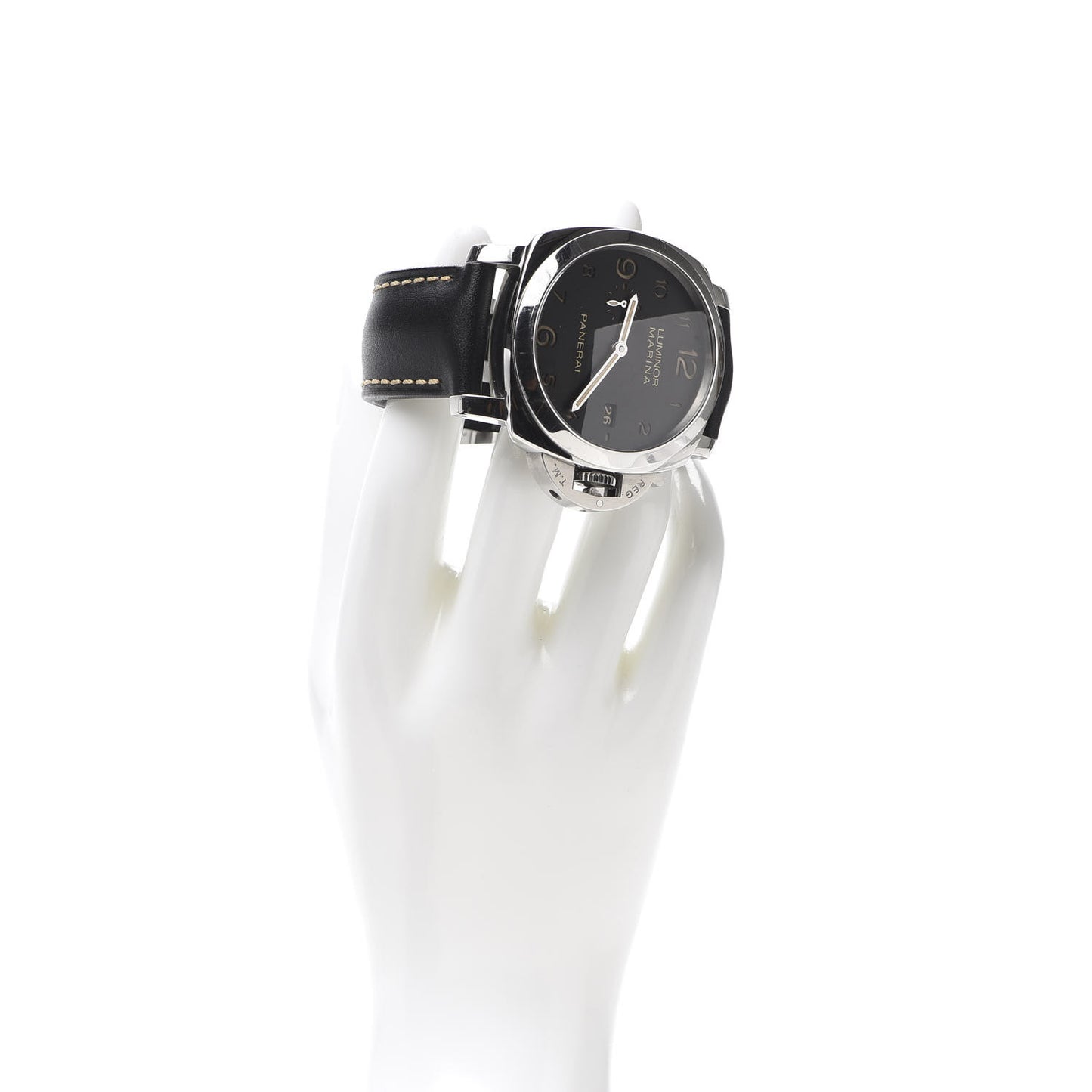 Stainless Steel Calfskin 44mm Luminor Marina 1950 Automatic Watch Black PAM00359