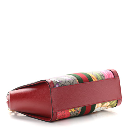 Gucci GG Supreme Monogram Flora Web Small Ophidia Tote Bag Red 4 of 9