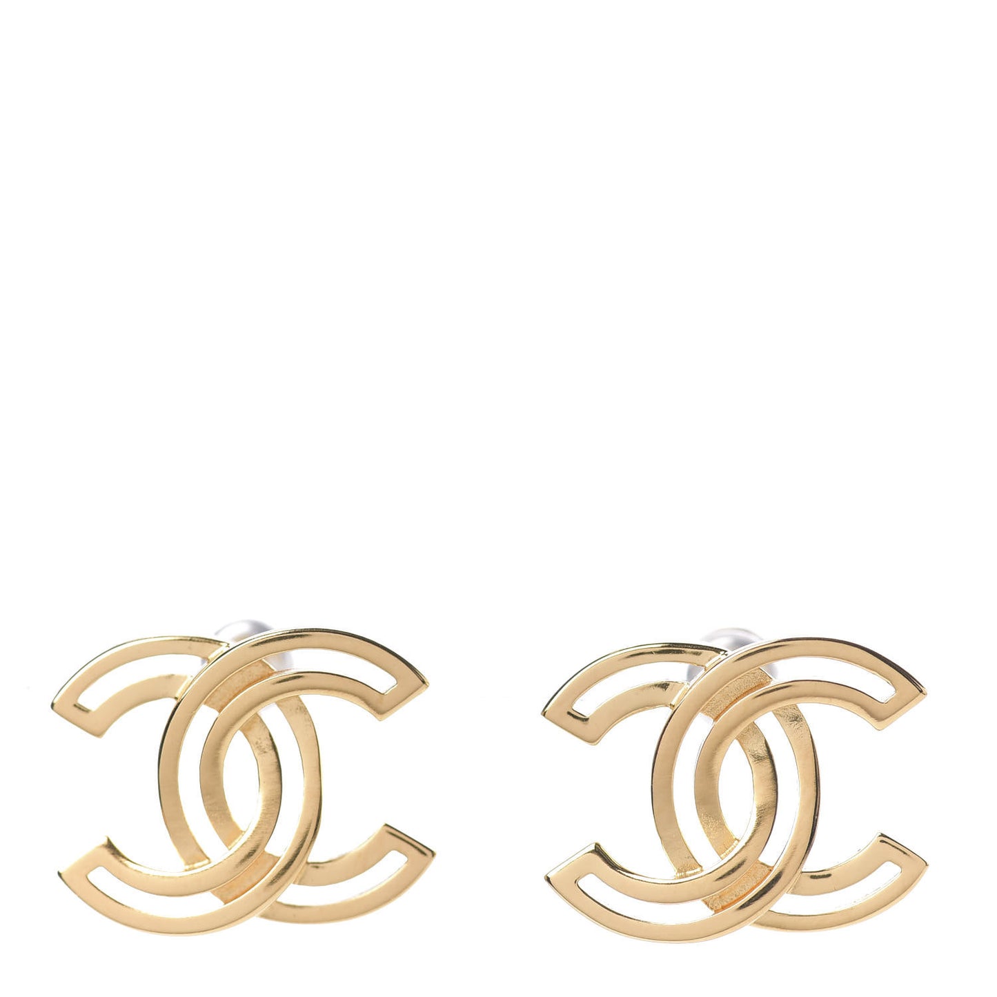Metal Obazine CC Earrings Gold