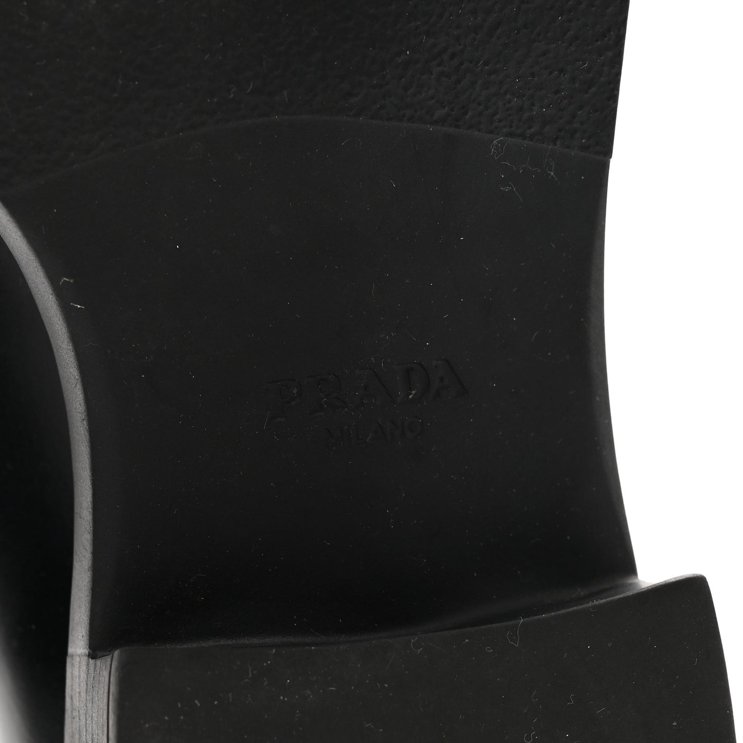 Spazzolato Metal Triangle Logo 50mm Loafers 36.5 Black