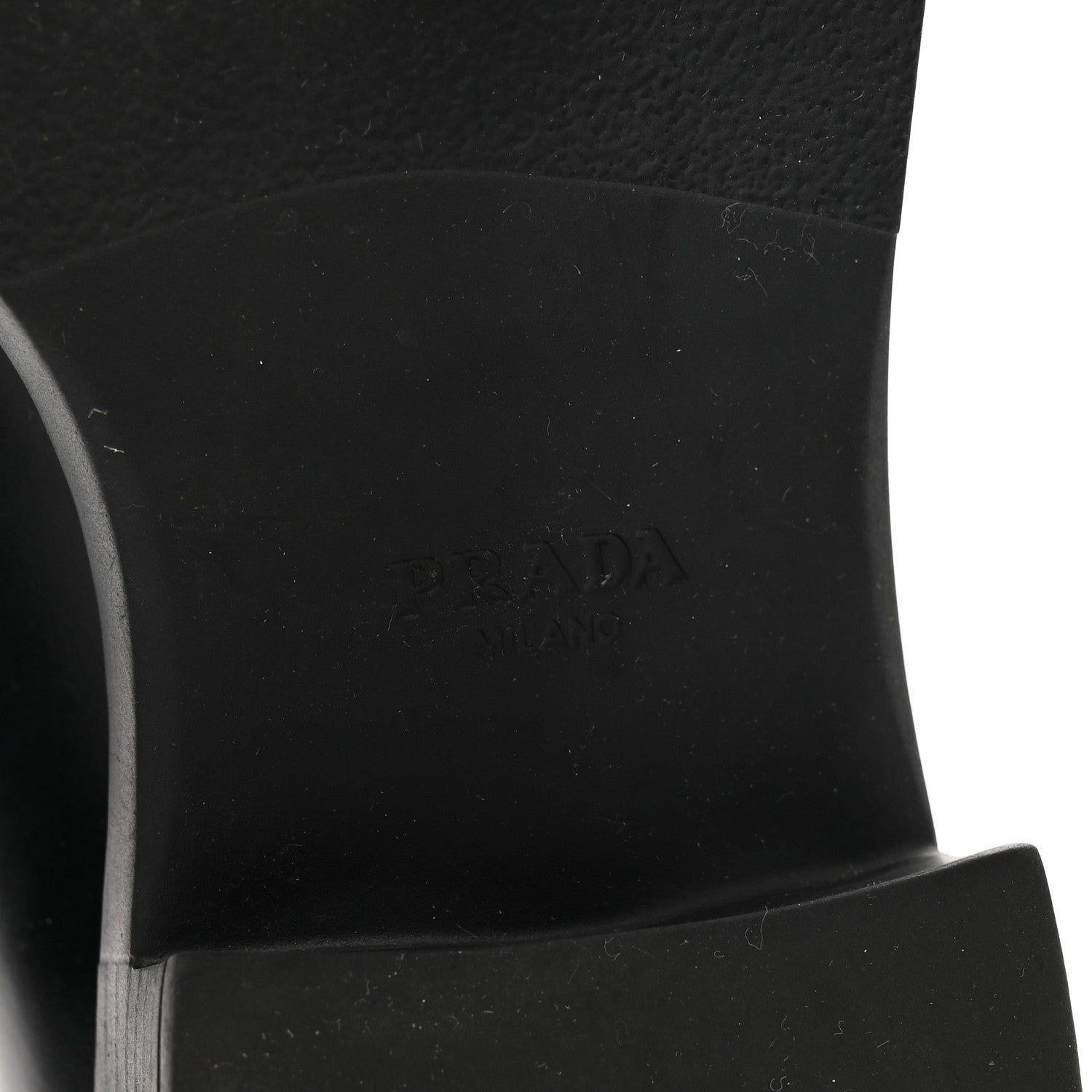 Prada Spazzolato Metal Triangle Logo 50mm Loafers 36.5 Black 7 of 9