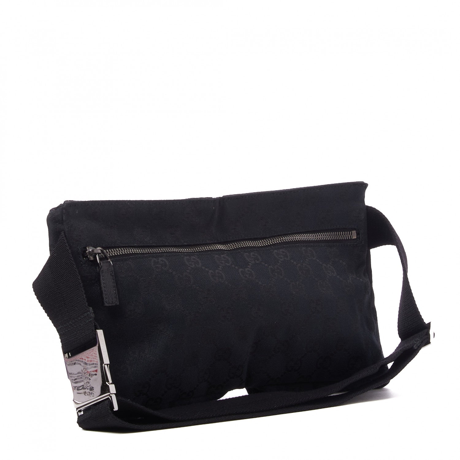Gucci GG Monogram Double Pocket Belt Bag Black 2 of 6