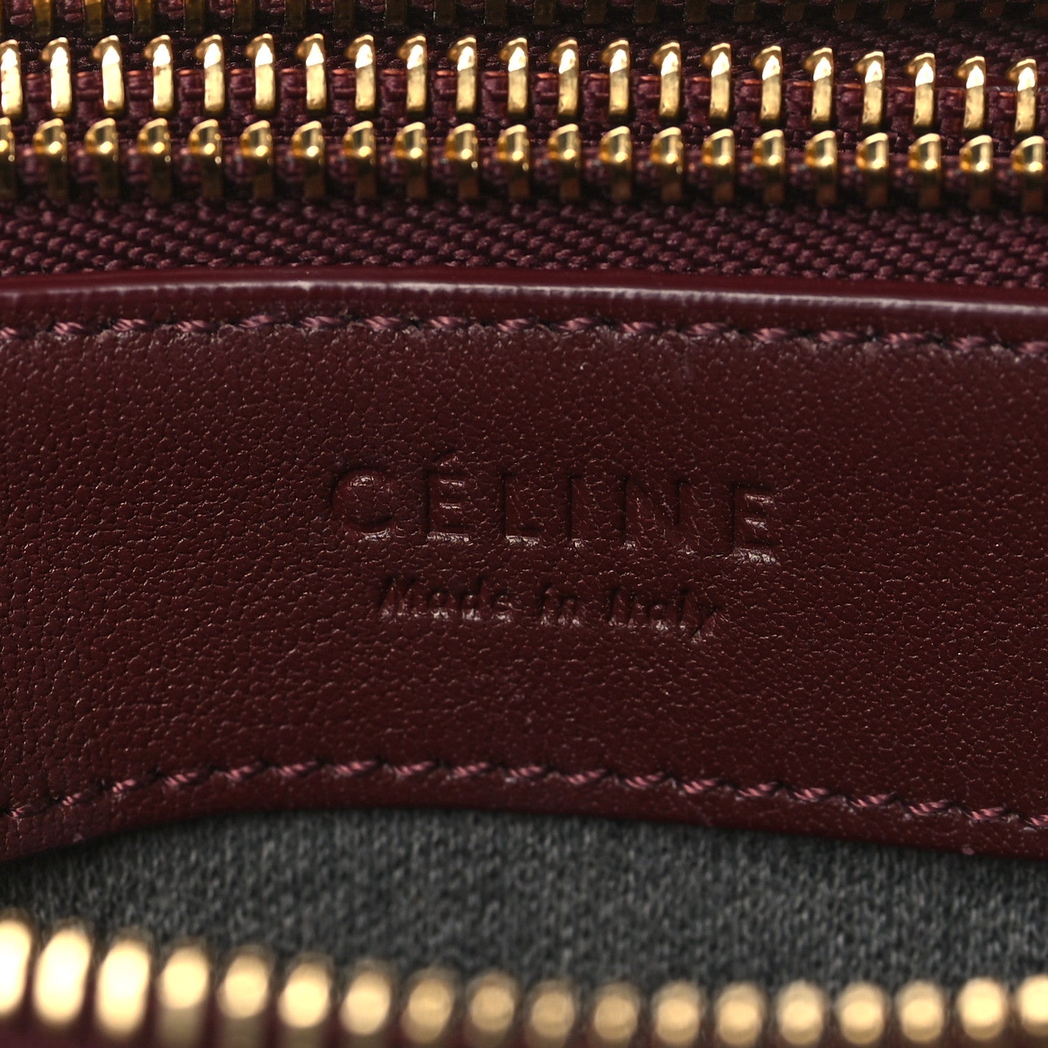 Celine Lambskin Large Trio Crossbody Bag Burgundy 8 of 8