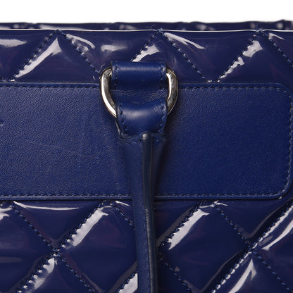 Chanel Vinyl Calfskin Viaggio Travel Bag Blue 10 of 14