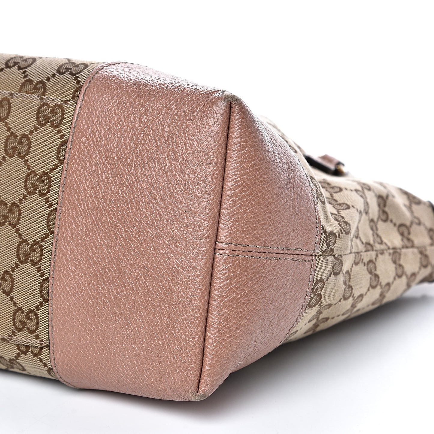 Monogram Medium Bree Foldover Tote Beige Soft Pink