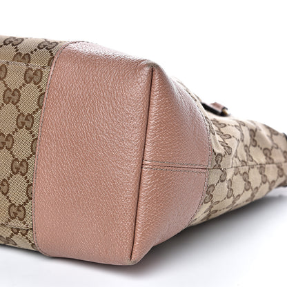 Gucci Monogram Medium Bree Foldover Tote Beige Soft Pink 9 of 17