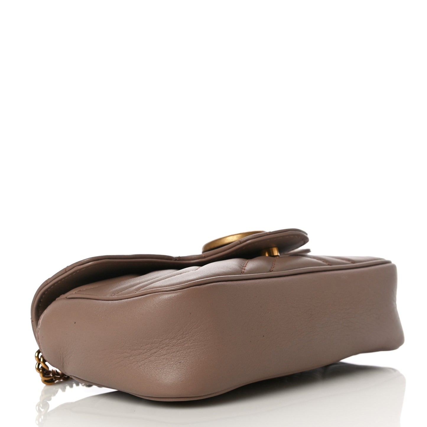 Calfskin Matelasse Super Mini GG Marmont Shoulder Bag Porcelain Rose
