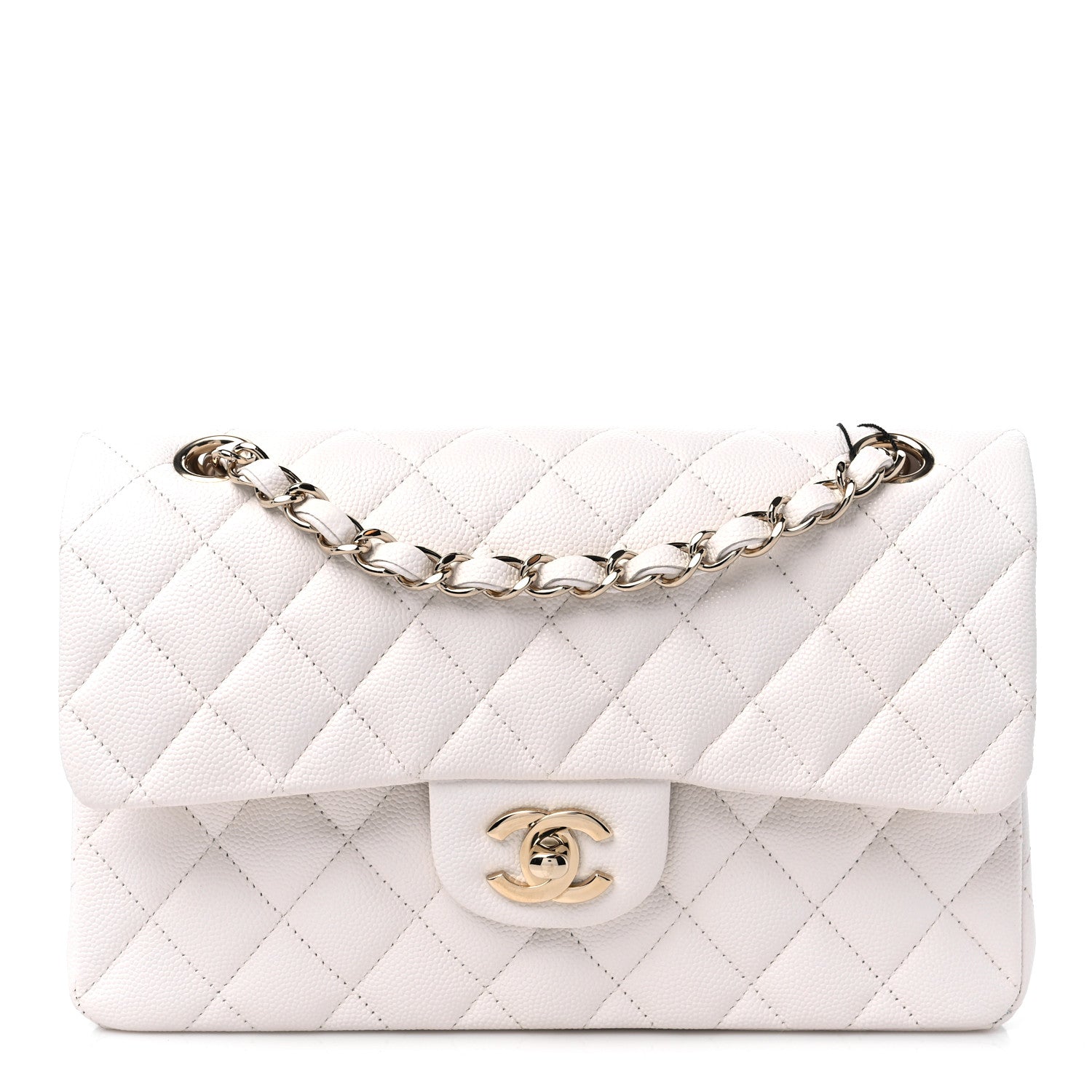 Chanel Caviar Quilted Small Double Flap White 1 of 9