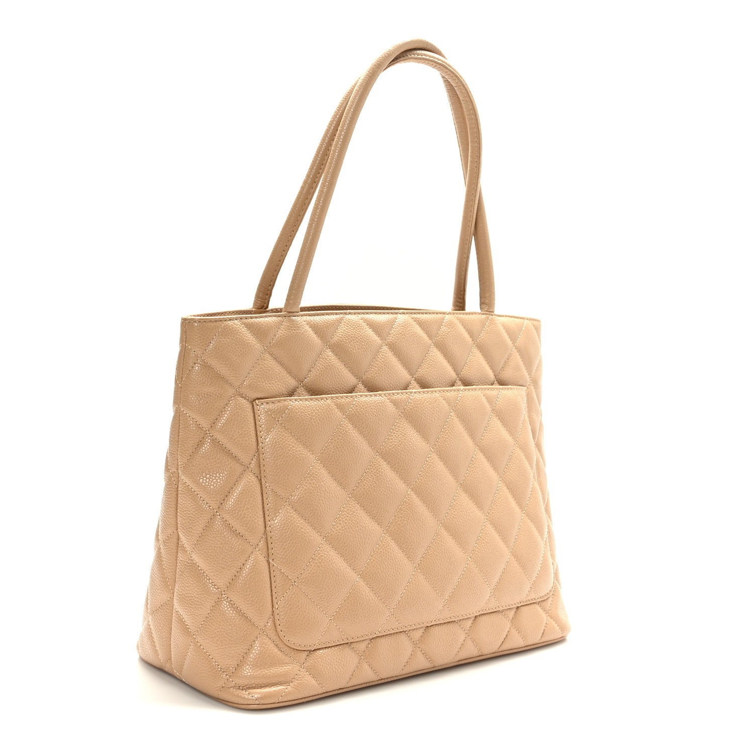 Chanel Caviar Quilted Medallion Tote Beige 3 of 9