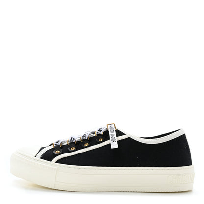 Christian Dior Canvas Walk'N'Dior Low Top Sneakers 38.5 Black 1 of 8