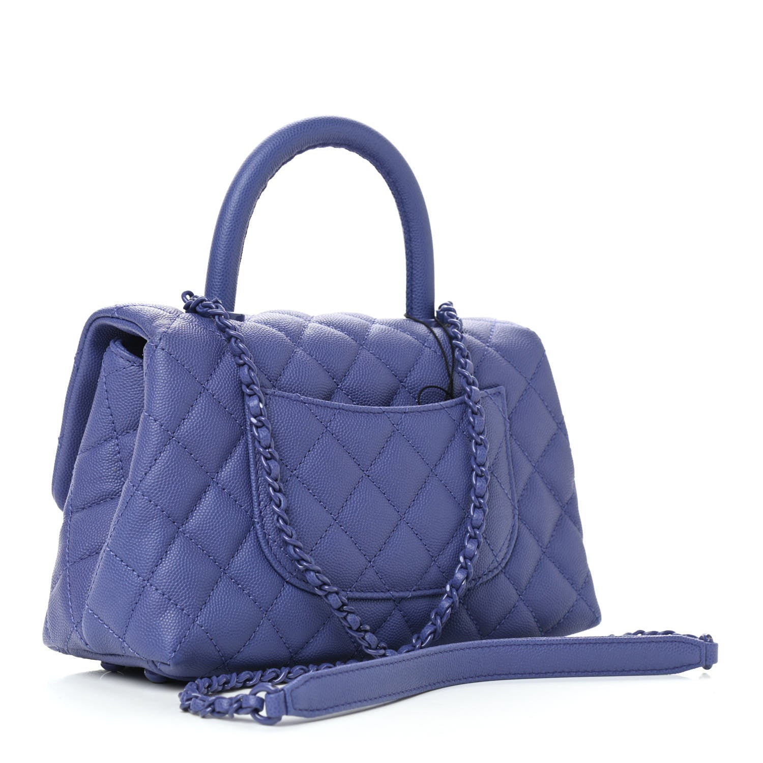 Chanel Caviar Quilted Incognito Mini Coco Handle Flap Blue 2 of 10